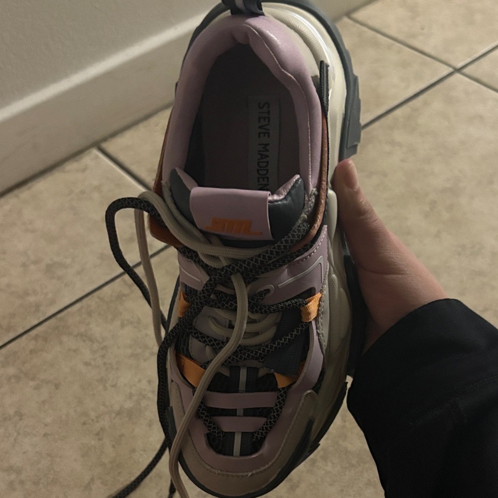 Steve Madden Pink and Orange Sneakers
